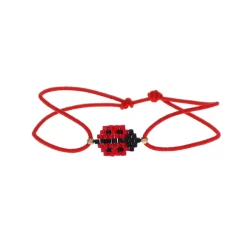 Bracelet enfant à perles coccinelle