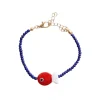 Bracelet enfant perles bleues et poisson - Trouville