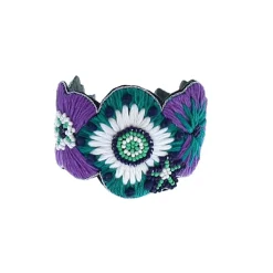 Bracelet fleurs violettes