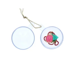 Bracelet gri-gri médaillon rose