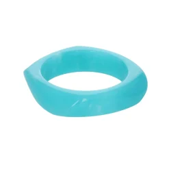 Bracelet jonc large en résine bleu