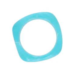 Bracelet jonc large en résine bleu
