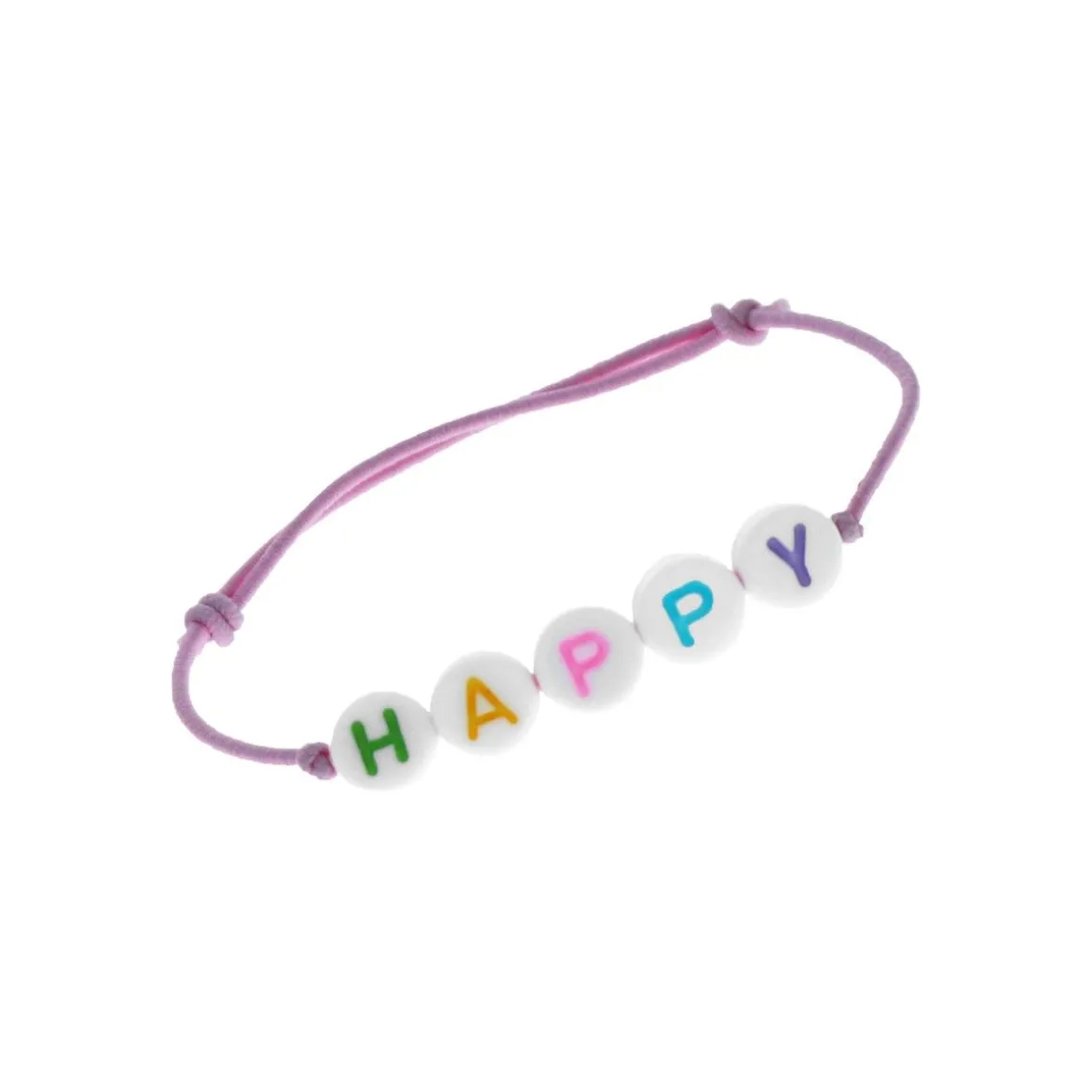 Bracelet élastique et perles Happy