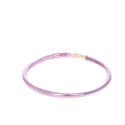 Bracelet plastique paillettes rose