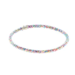 Bracelet plastiques paillettes multicolores