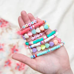 Bracelet surfeur perles de heishi blanc