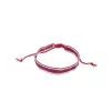 Bracelet tissé avec perles rose fuchsia