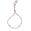 Bracelet tissé avec perles mot "Bichette"