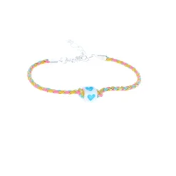 Bracelet tressé petit coeur enfant