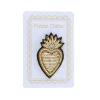 Broche coeur ex-voto doré