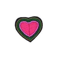 Broche cœur rose