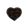 Broche perles cœur léopard
