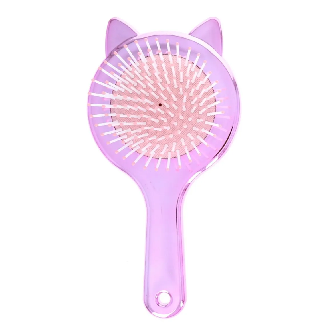 Brosse à cheveux chat rose