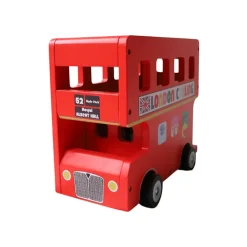 Bus de Londres et ses chanteurs jouet en bois