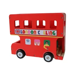 Bus de Londres et ses chanteurs jouet en bois