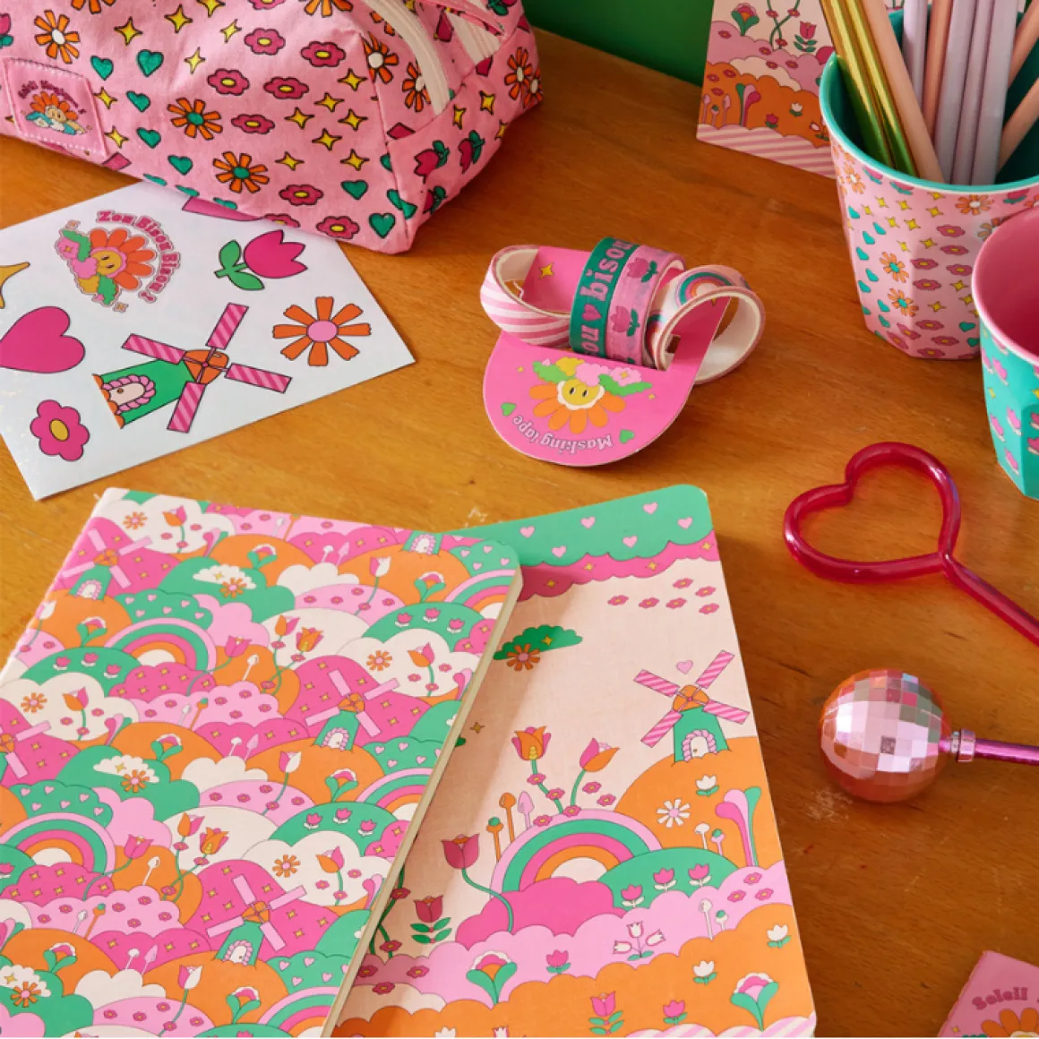 Cahier soleil multicolores - Zou Bisou Bisou !