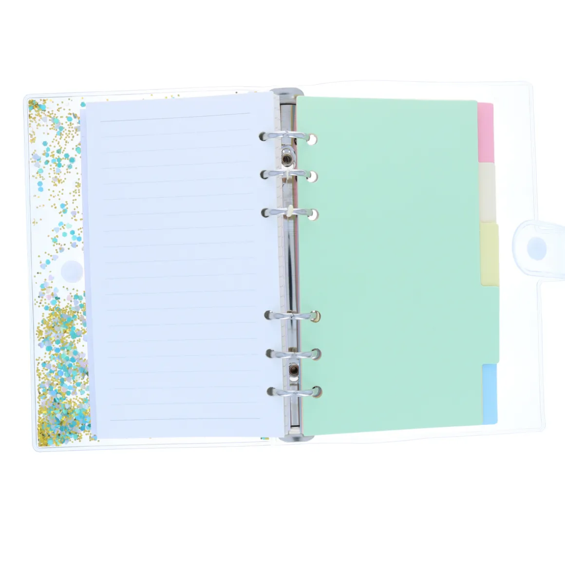 Cahier transparent paillettes