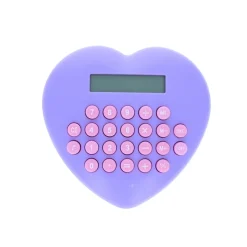 Calculatrice en forme de coeur violet