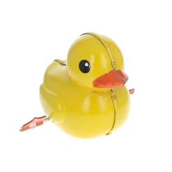 Canard jaune vintage en métal