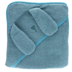 Cape de bain lapin bleu