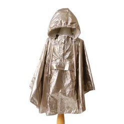 Cape de pluie enfant métallisée dorée - La vie en rose
