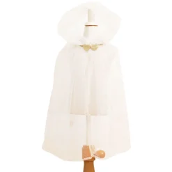 Cape déguisement enfant en tulle à pois dorés