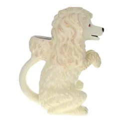 Carafe chien caniche blanc
