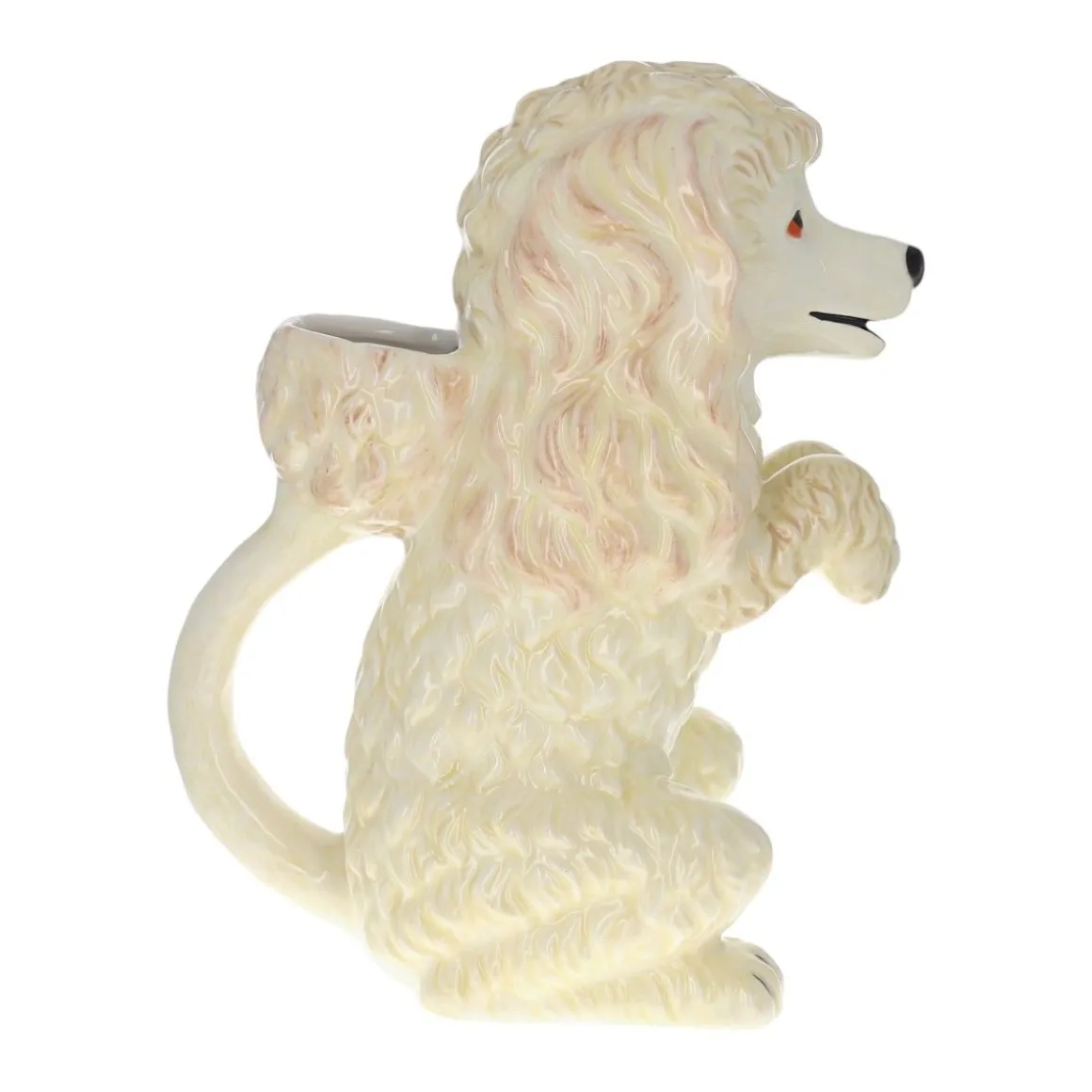 Carafe chien caniche blanc