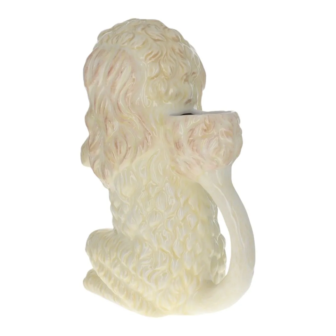Carafe chien caniche blanc