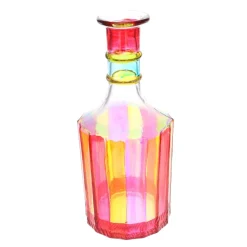 Carafe en verre multicolore