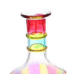 Carafe en verre multicolore