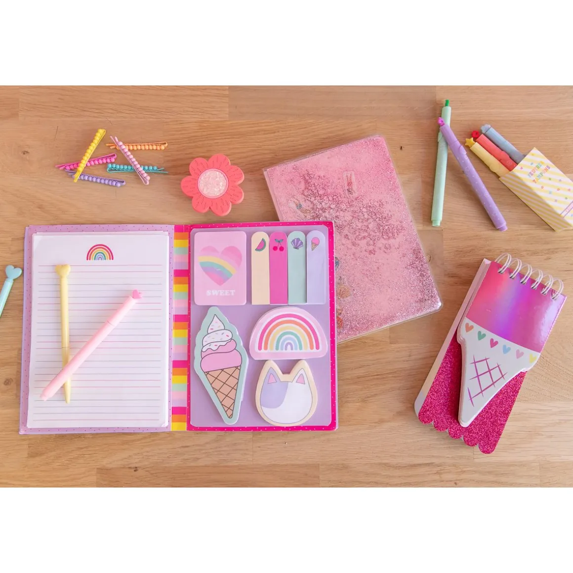 Carnet glace et paillettes