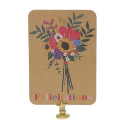 Carte félicitations bouquet de fleurs