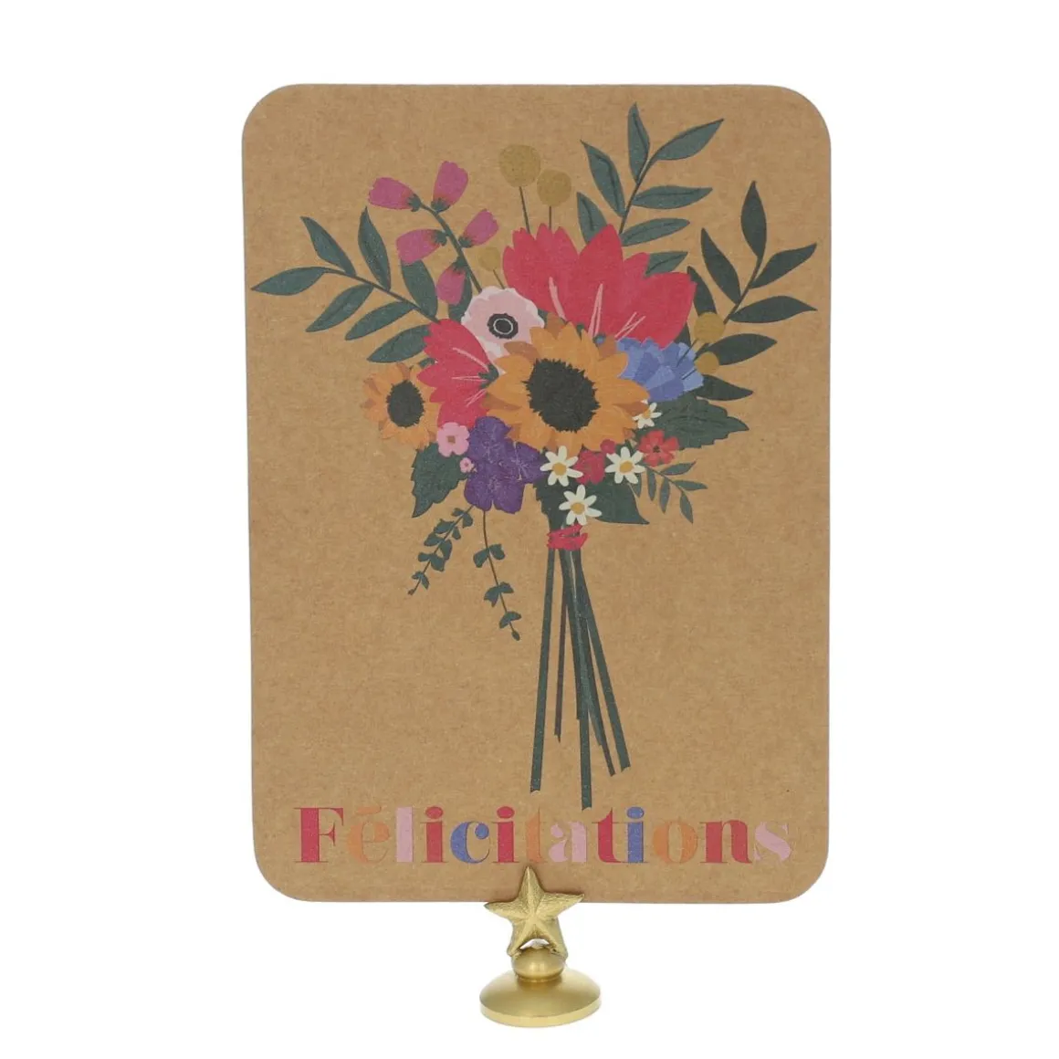 Carte félicitations bouquet de fleurs