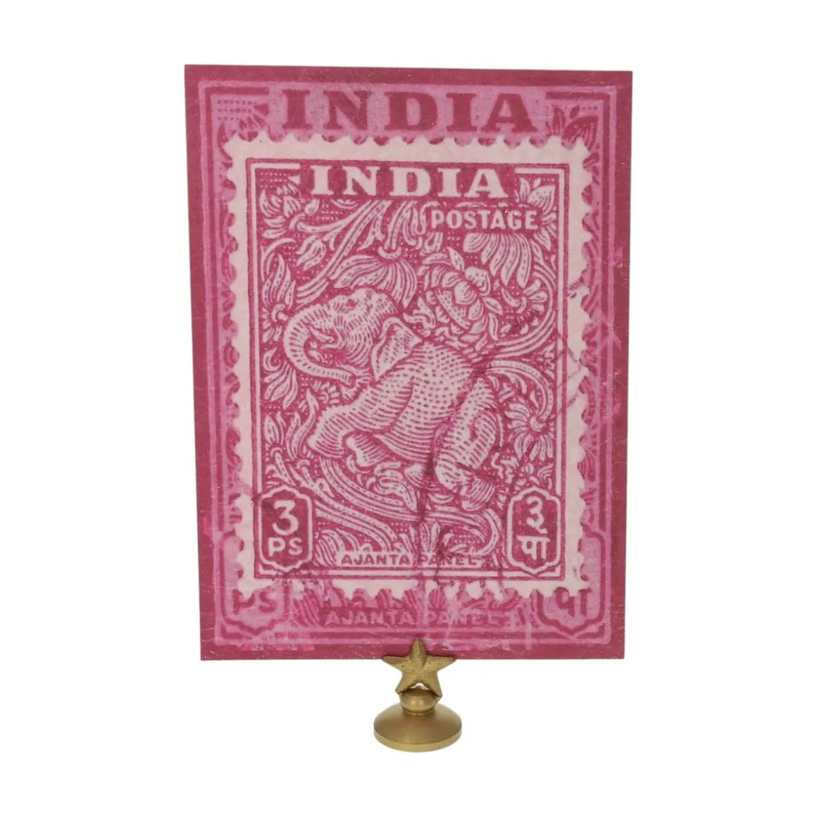 Carte Indienne éléphant rose