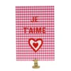 Carte je t'aime vichy rose