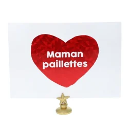 Carte maman paillettes