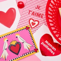Carte maman paillettes