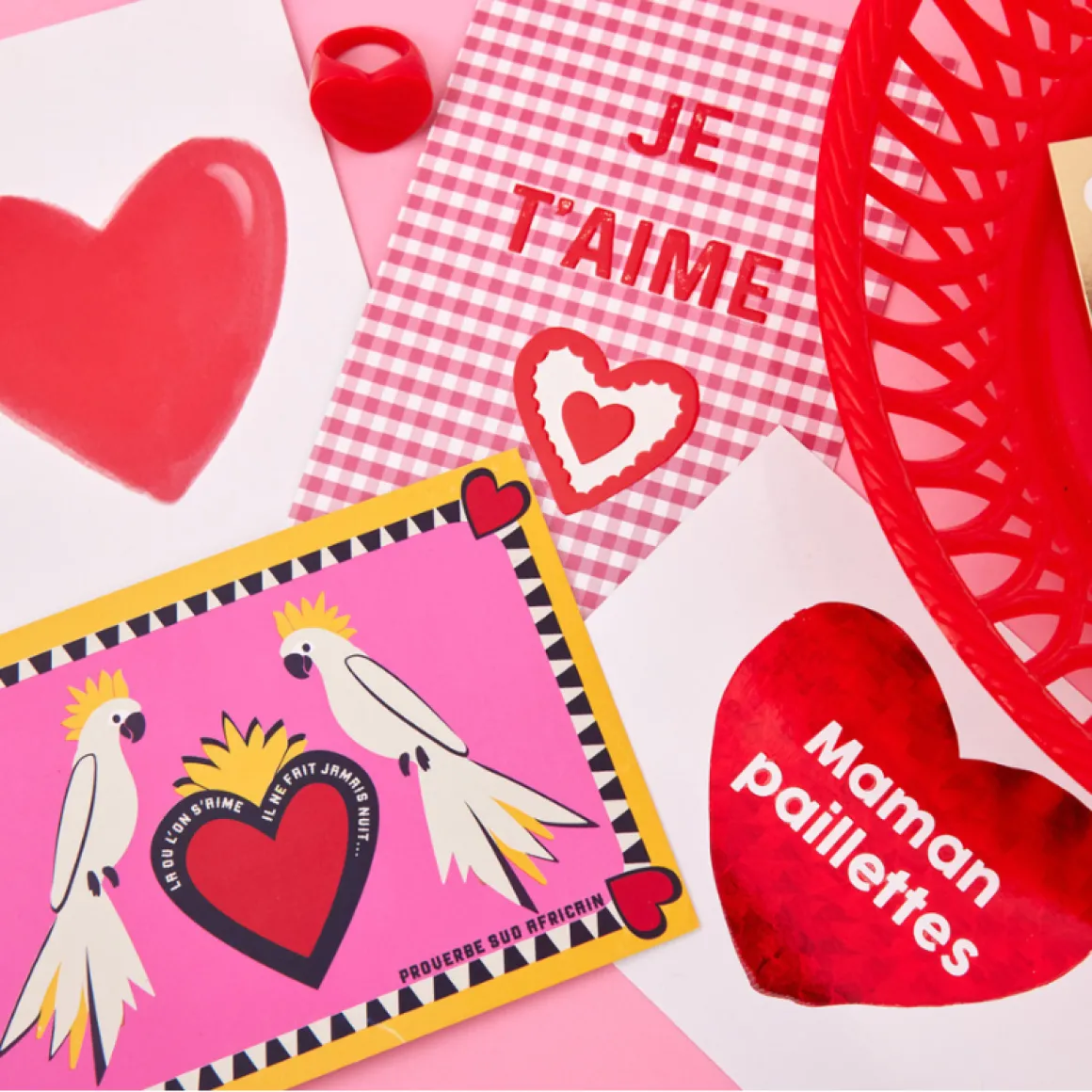Carte maman paillettes