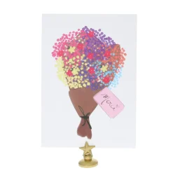 Carte merci bouquet de fleurs