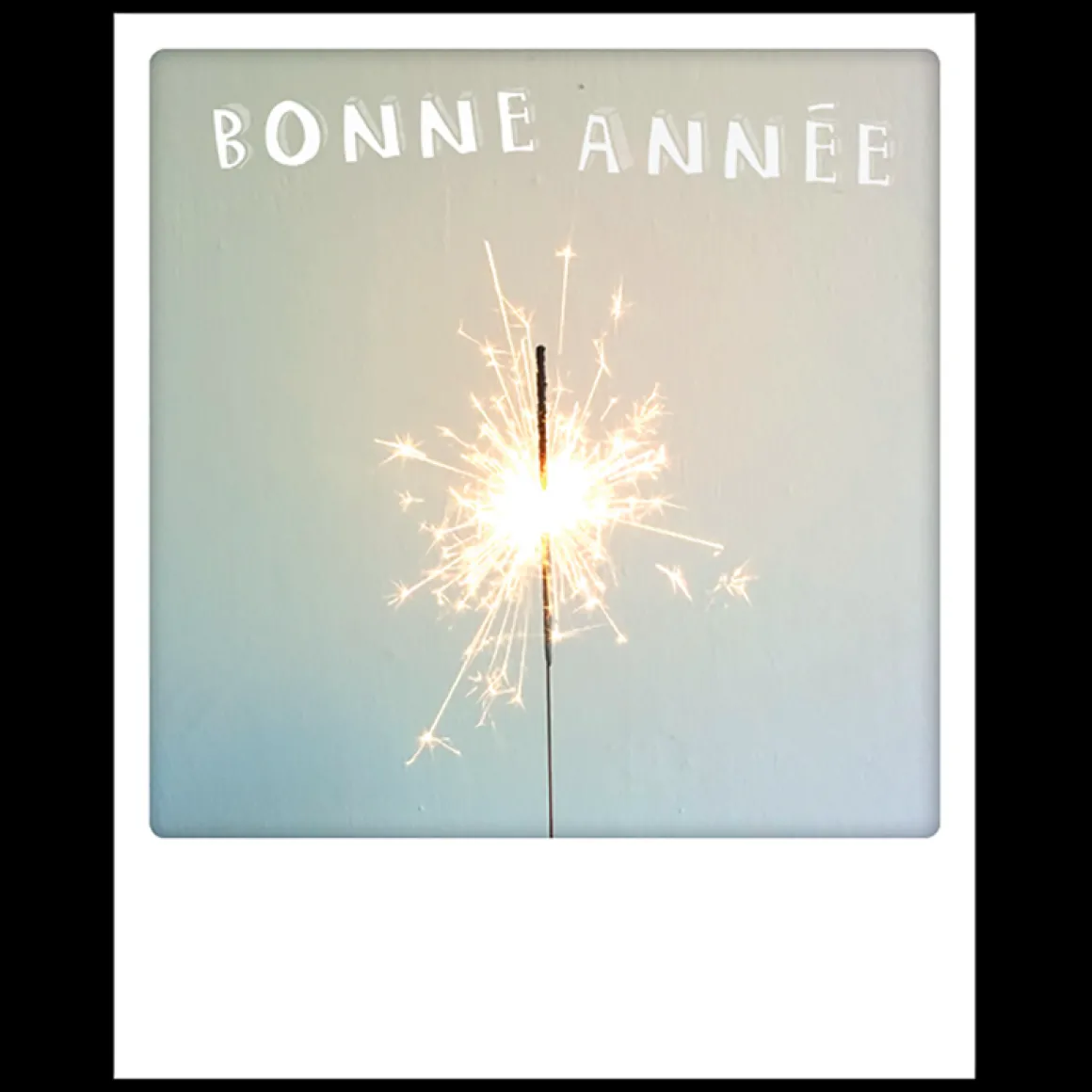Carte polaroid Bonne année
