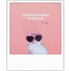 Carte polaroid "complètement miaouuu de toi"