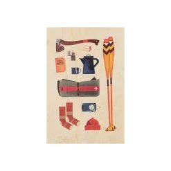 Carte postale en bois "into the wild la totale"