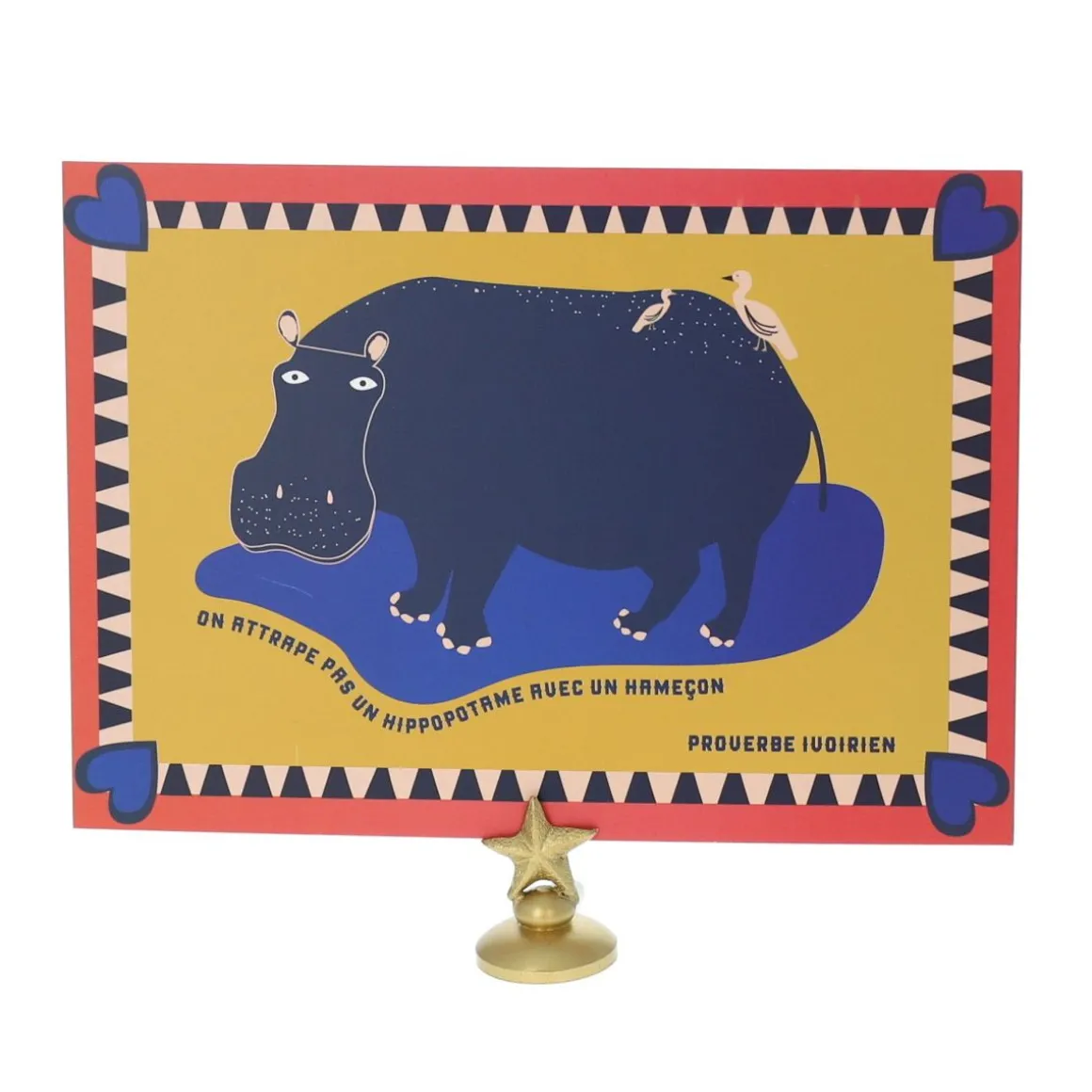 Carte proverbe Ivoirien hippopotame