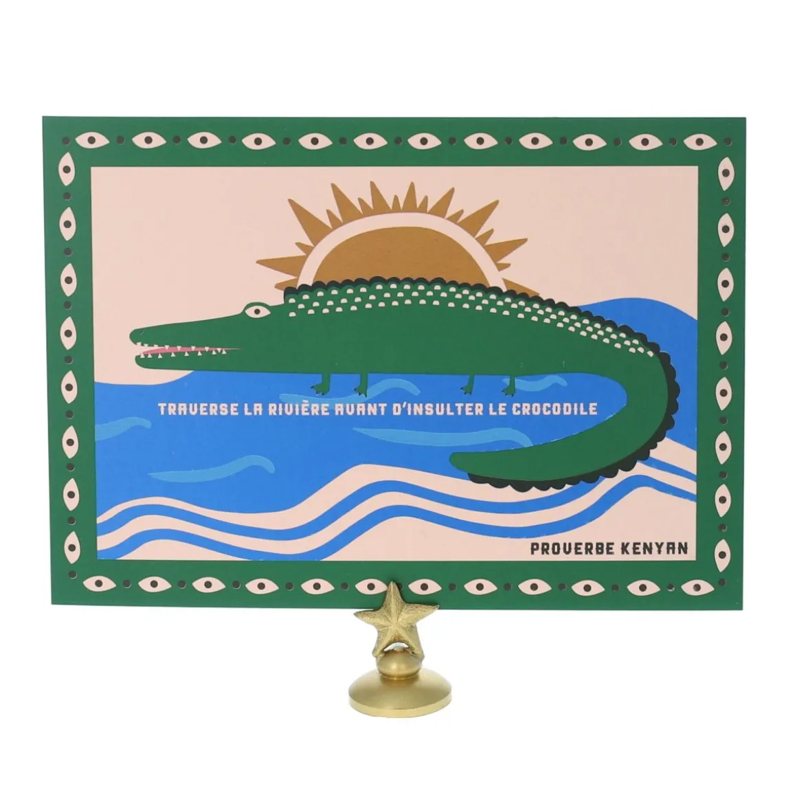Carte proverbe Kenyan crocodile