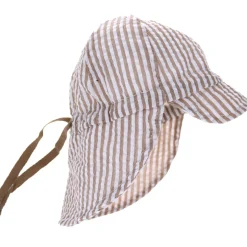 Casquette bébé à rayures marron