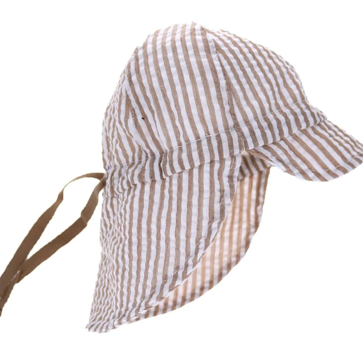 Casquette bébé à rayures marron
