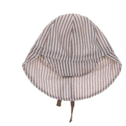 Casquette bébé à rayures marron
