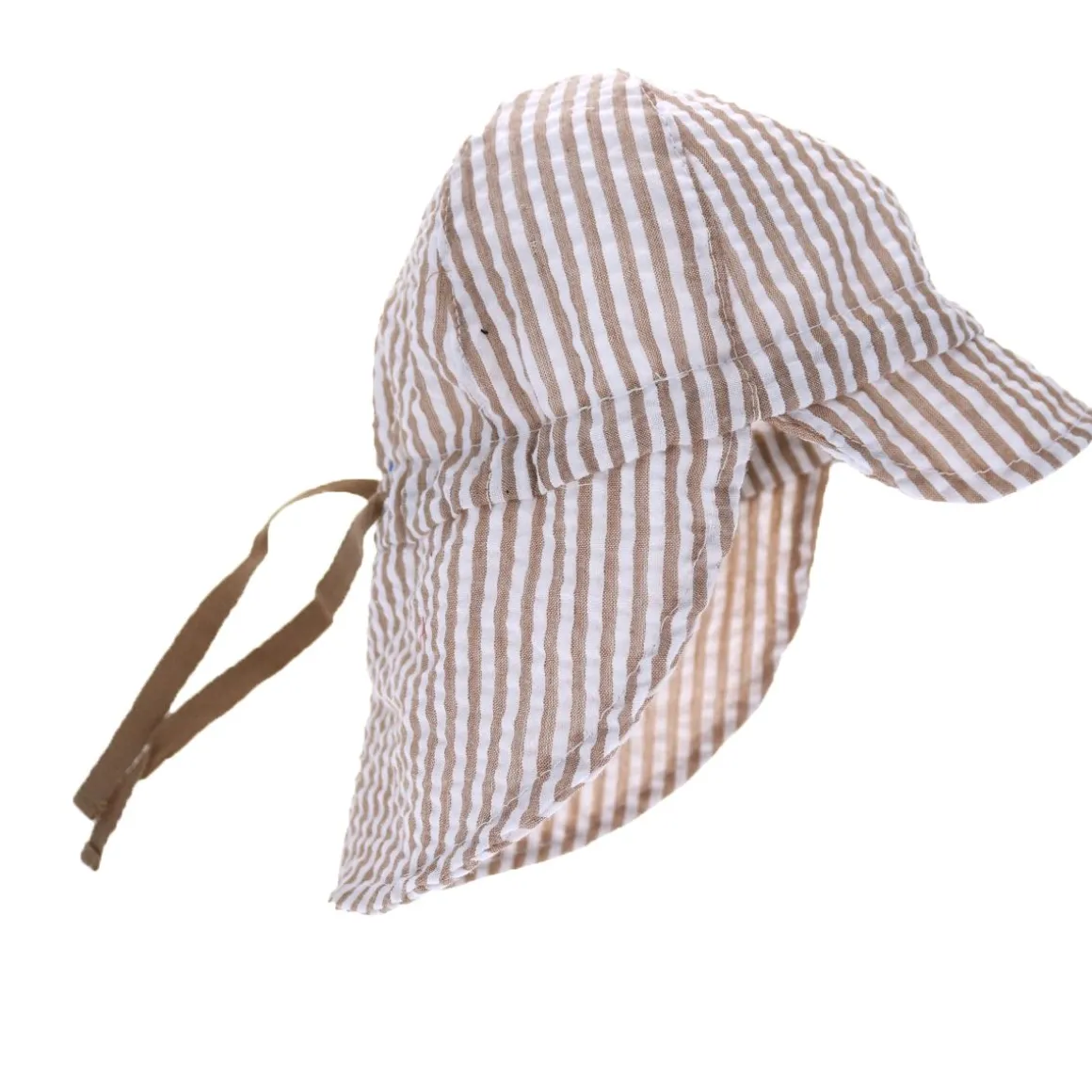 Casquette bébé à rayures marron