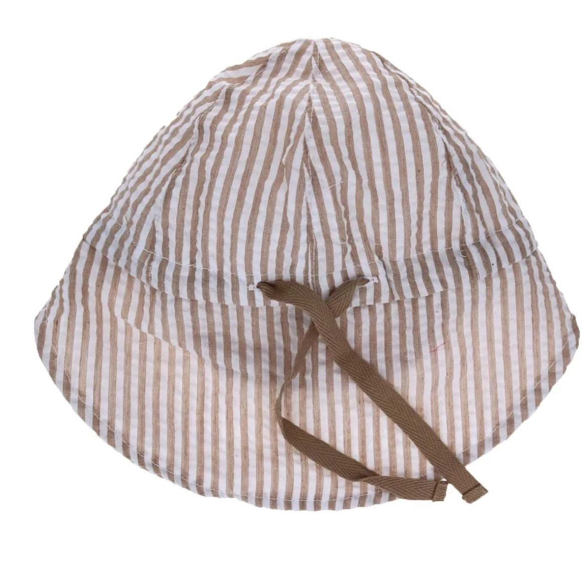 Casquette bébé à rayures marron
